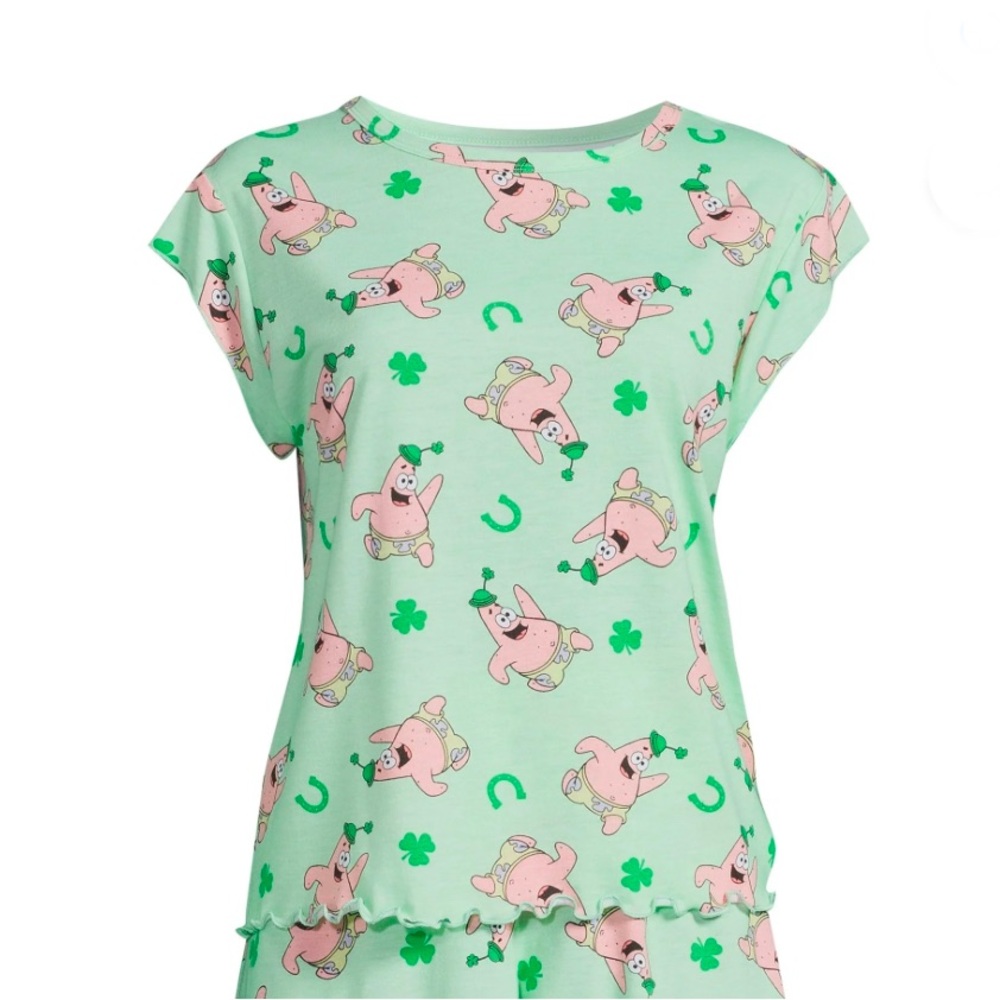 Nickelodeon Sponge Bob's Patrick Top and Shorts Pajama Set Women’s Size 2X-3X